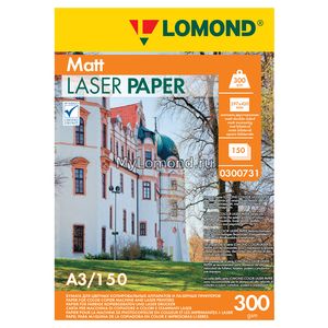 арт. 0300731 Бумага матовая двухсторонняя Lomond Ultra DS Matt 300 г/м2 формата А3, 150 листов для цветных лазерных принтеров