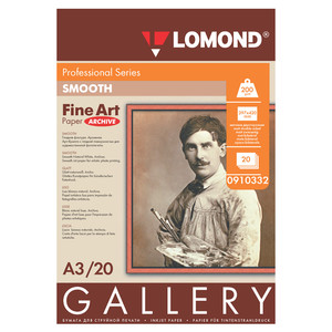 арт. 0910332 Бумага Lomond Smooth, 256г/м2, А3 гладкая, матовая натурально-белая, двухсторонняя, архивная