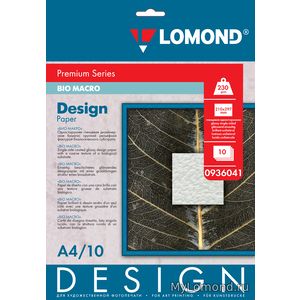 арт. 0936041 Бумага Lomond Design Premium Bio Macro (Био Макро), глянцевая А4, 230г/м2, односторонняя, ярко-белая