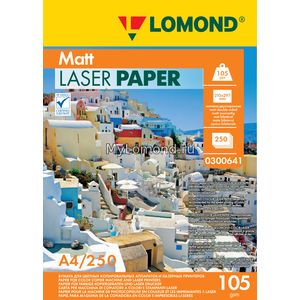 арт. 0300641 Бумага матовая двухсторонняя Lomond Ultra DS Matt 105 г/м2 формата А4, 250 листов для цветных лазерных принтеров