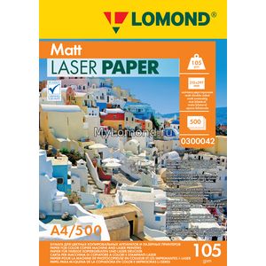 арт. 0300042 Бумага матовая двухсторонняя Lomond Ultra DS Matt 105 г/м2 формата А4, 500 листов для цветных лазерных принтеров