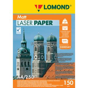 арт. 0300541 Бумага матовая двухсторонняя Lomond Ultra DS Matt 150 г/м2 формата А4, 250 листов для цветных лазерных принтеров