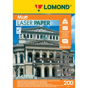 арт. 0300341 Бумага матовая двухсторонняя Lomond Ultra DS Matt 200 г/м2 формата А4, 250 листов для цветных лазерных принтеров