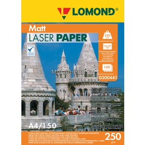 арт. 0300441 Бумага матовая двухсторонняя Lomond Ultra DS Matt 250 г/м2 формата А4, 150 листов для цветных лазерных принтеров