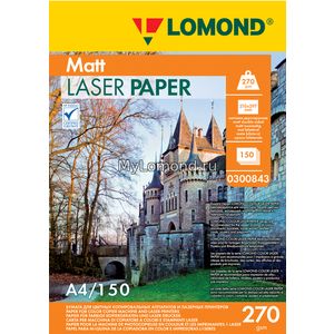 арт. 0300843 Бумага матовая двухсторонняя Lomond Ultra DS Matt 270 г/м2 формата А4, 150 листов для цветных лазерных принтеров
