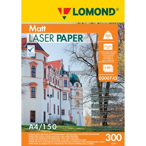 арт. 0300743 Бумага матовая двухсторонняя Lomond Ultra DS Matt 300 г/м2 формата А4, 150 листов для цветных лазерных принтеров