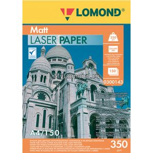 арт. 0300143 Бумага матовая двухсторонняя Lomond Ultra DS Matt 350 г/м2 формата А4, 150 листов для цветных лазерных принтеров