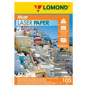 арт. 0300631 Бумага матовая двухсторонняя Lomond Ultra DS Matt 105 г/м2 формата А3, 250 листов для цветных лазерных принтеров