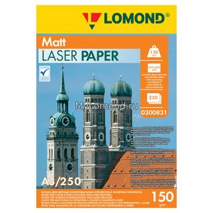 арт. 0300831 Бумага матовая двухсторонняя Lomond Ultra DS Matt 150 г/м2 формата А3, 250 листов для цветных лазерных принтеров