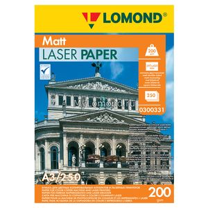 арт. 0300331 Бумага матовая двухсторонняя Lomond Ultra DS Matt 200 г/м2 формата А3, 250 листов для цветных лазерных принтеров