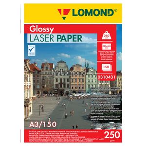 арт. 0310431 Бумага глянцевая двухсторонняя Lomond Ultra DS Glossy 250 г/м2 формата А3, 250 листов для цветных лазерных принтеров