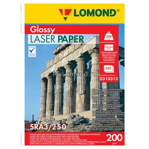 арт. 0310313 Бумага глянцевая двухсторонняя Lomond Ultra DS Glossy 200 г/м2 формата SRА3, 150 листов для цветных лазерных принтеров