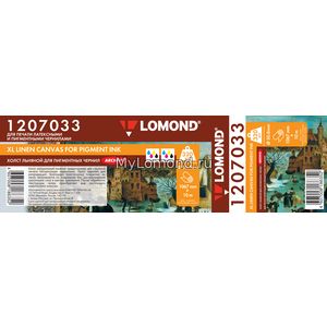 арт. 1207033 Холст Lomond XL натуральный льняной шелковисто-матовый 320 г/м2 в рулоне 1067мм Х 10м Х 2'' архивный для печати пигментными чернилами