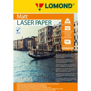 арт. 0300931 Бумага матовая двухсторонняя Lomond Ultra DS Matt 240 г/м2 формата А3, 150 листов для цветных лазерных принтеров