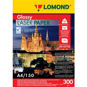 арт. 0310743 Бумага глянцевая двухсторонняя Lomond Ultra DS Glossy 300 г/м2 формата А4, 150 листов для цветных лазерных принтеров